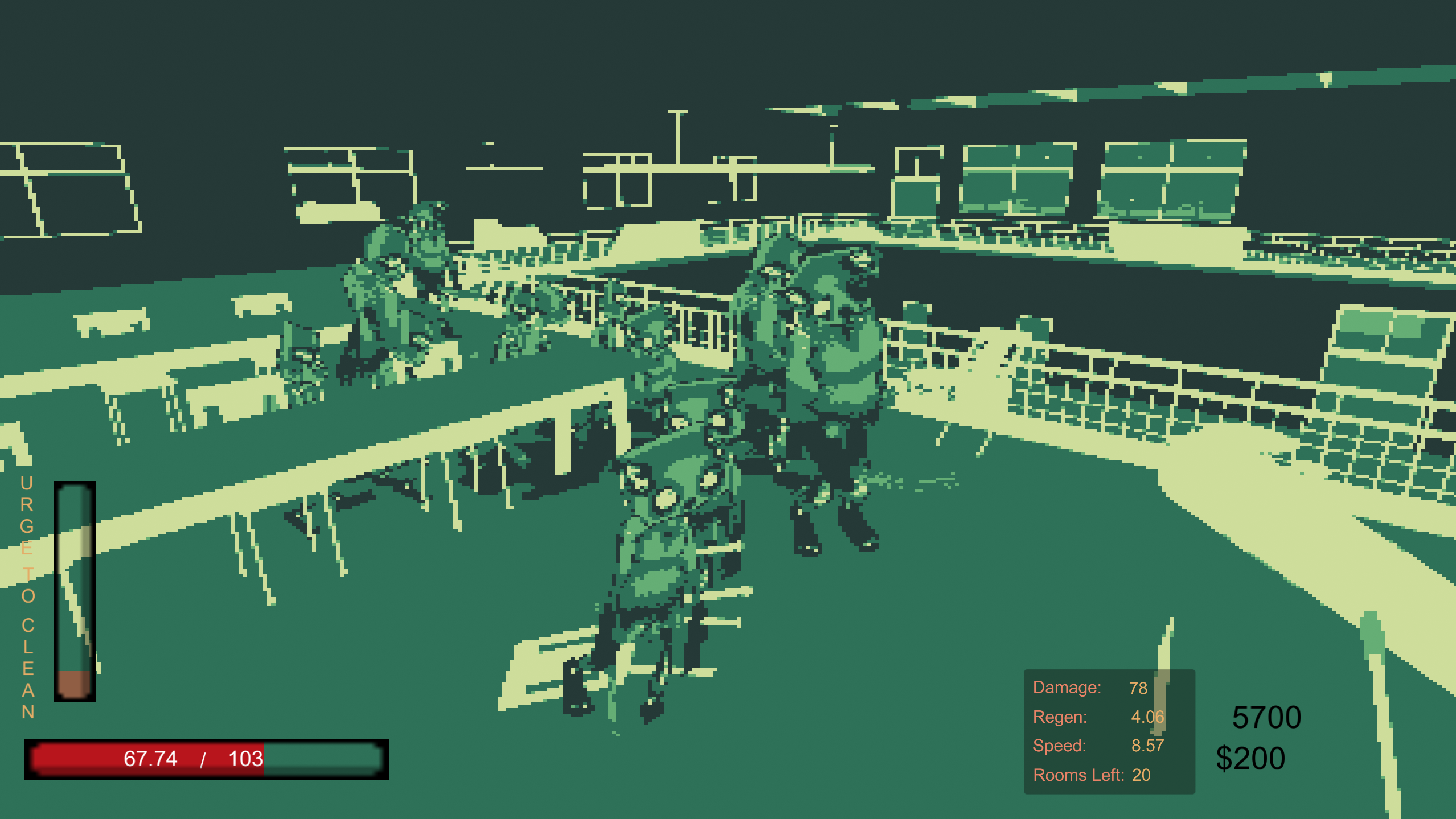 Chaos Clean game screenshot of zombie enemies